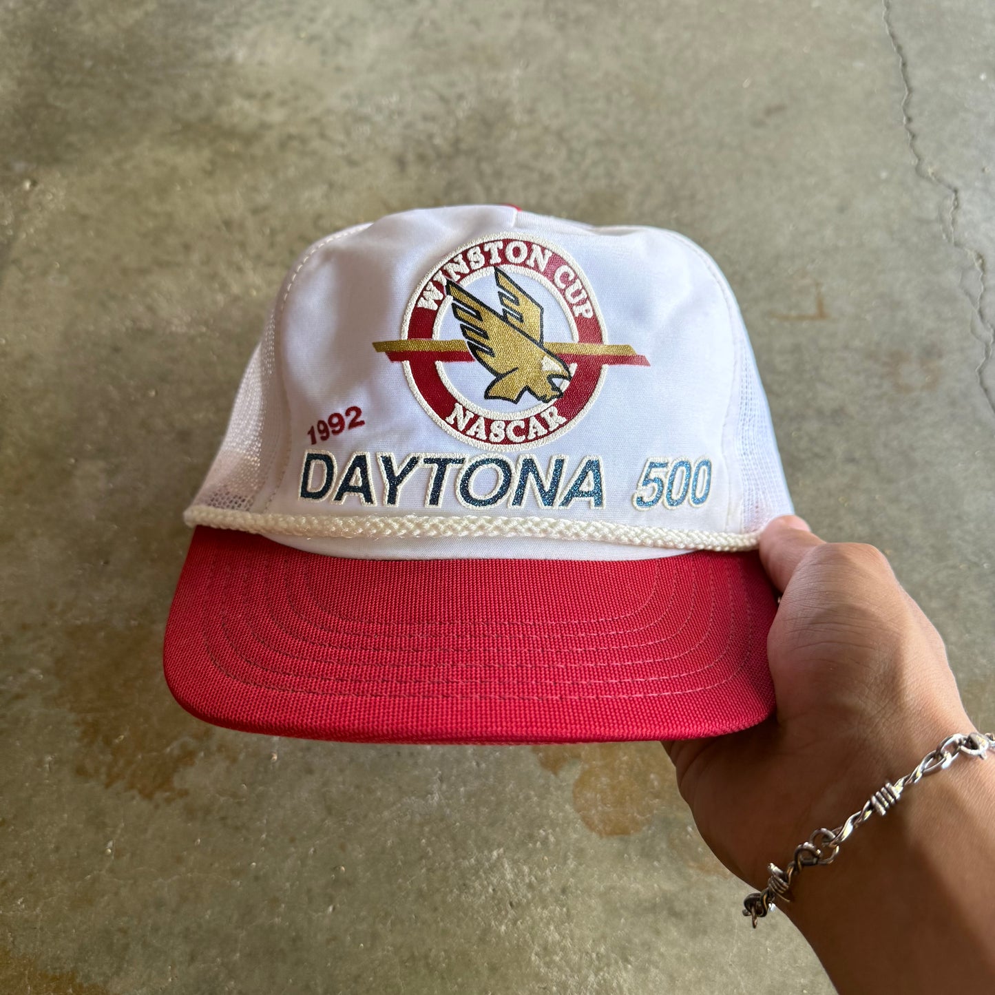 Vintage 90s NASCAR Daytona SnapBack Trucker Hat