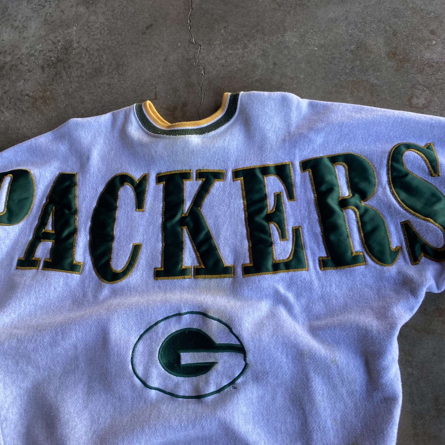 Vintage 90s Green Bay Packers Spell-out Crewneck - XL