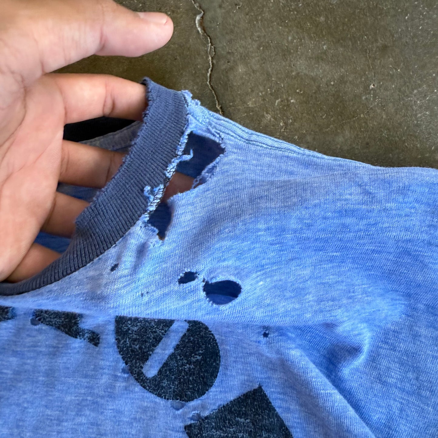Vintage 70s Baylor Distressed Tee - XL