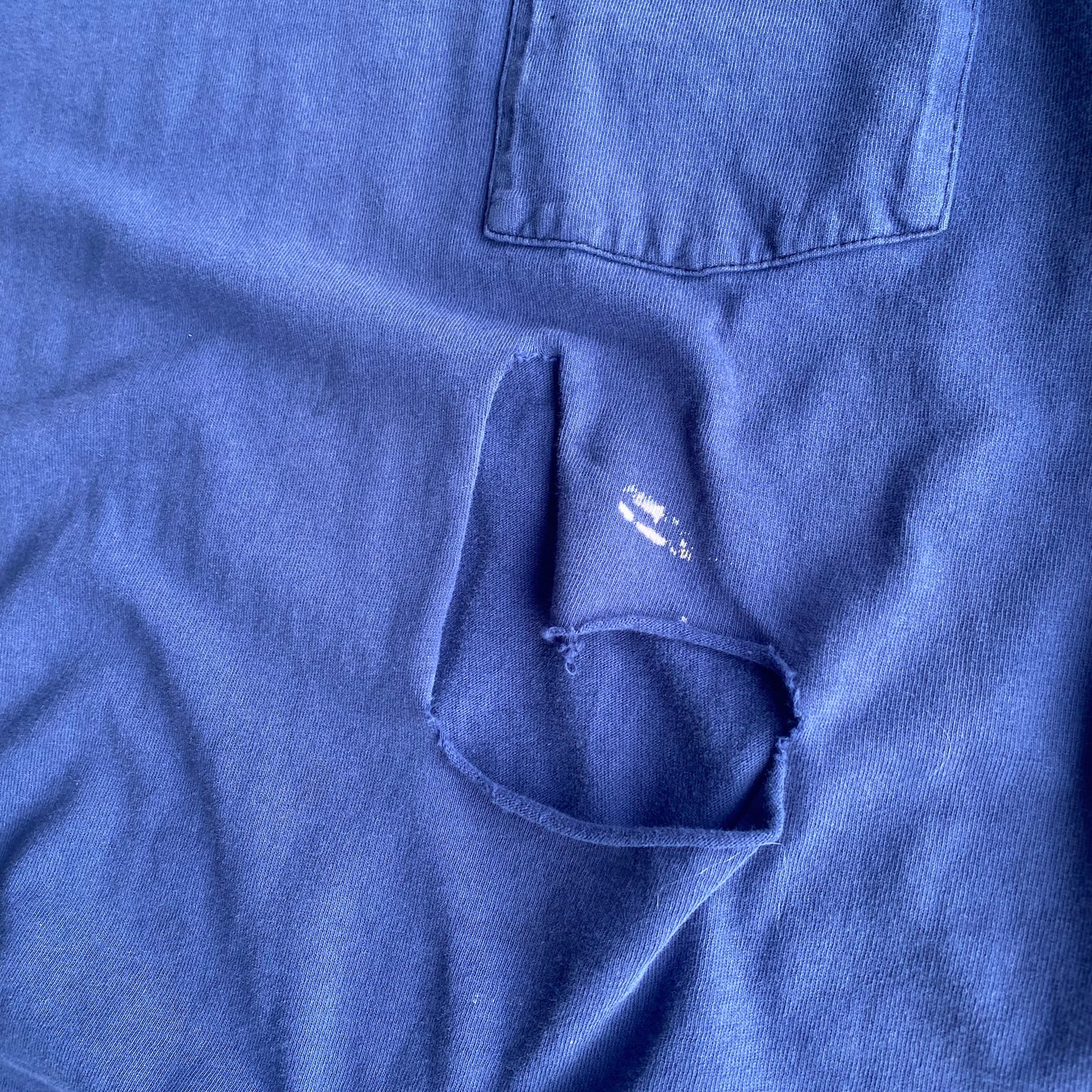 Vintage 90s Distressed Blank Tee - XL
