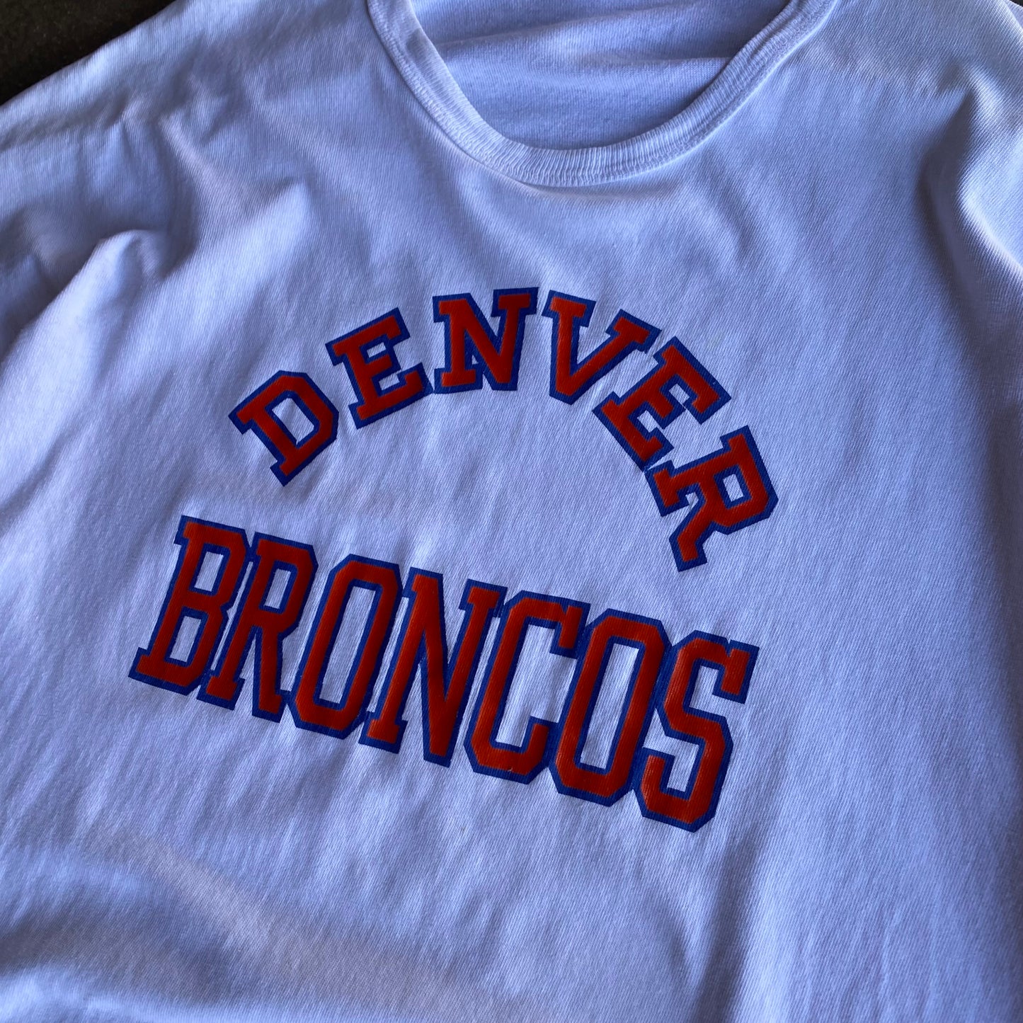 Vintage 80s Distressed Broncos Tee - XXL