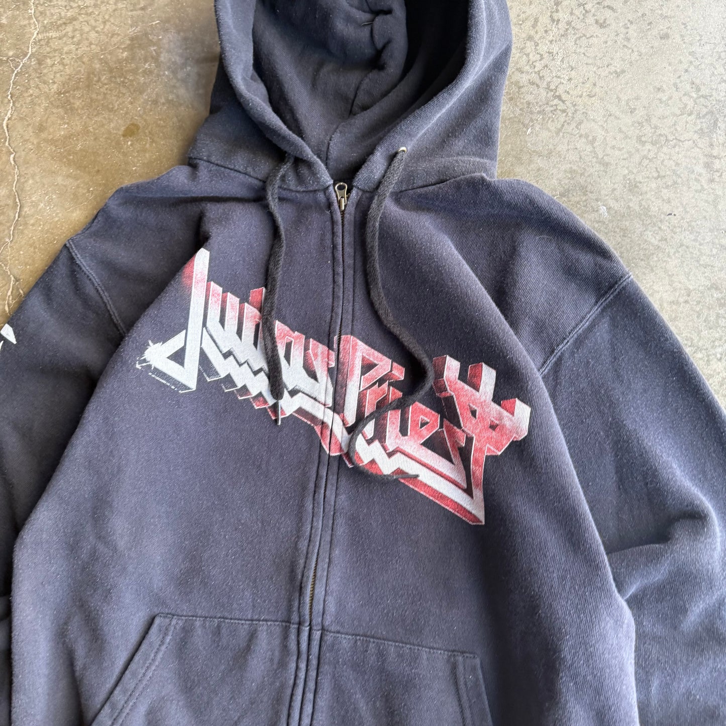 Vintage 00s Judas Priest Zip Up Hoodie - L