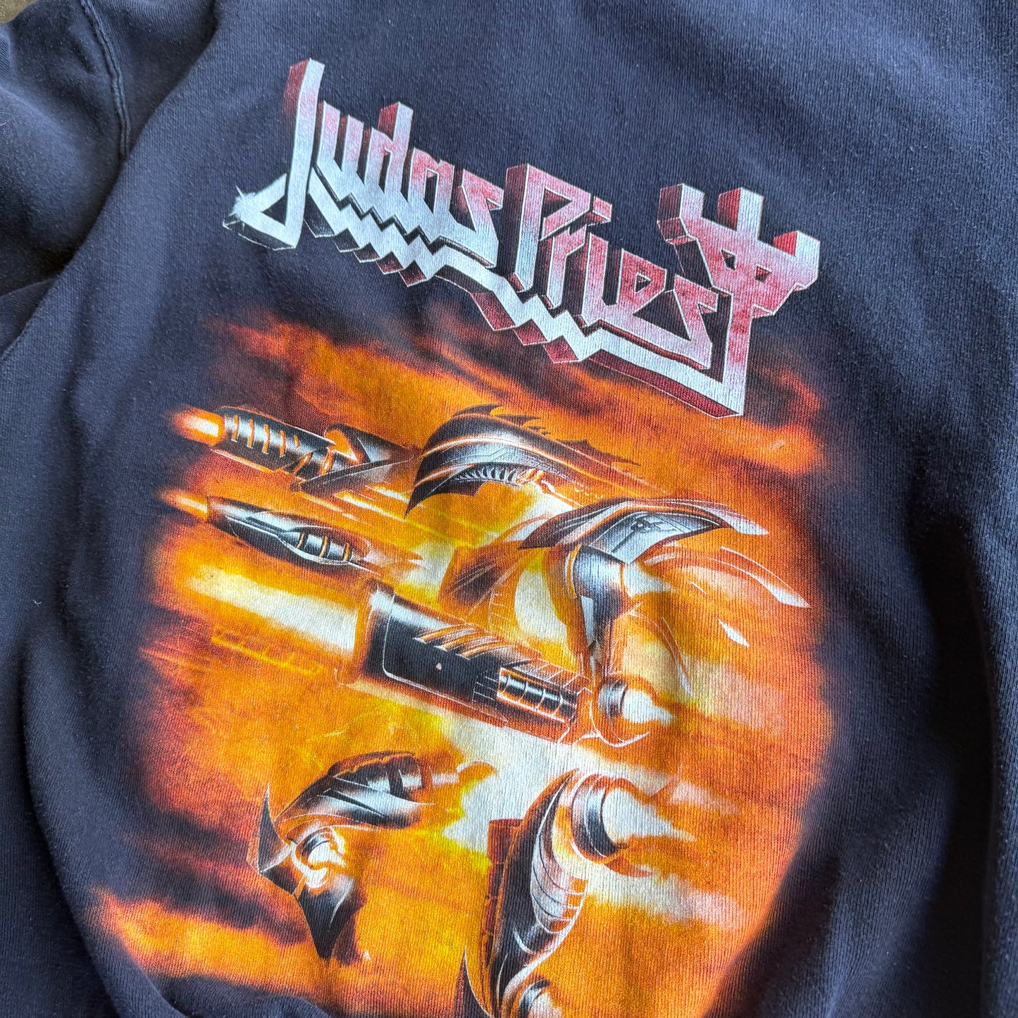 Vintage 00s Judas Priest Zip Up Hoodie - L