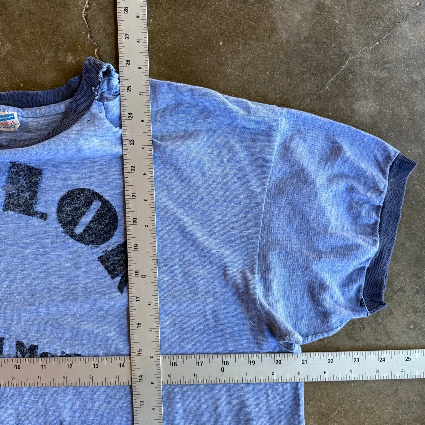 Vintage 70s Baylor Distressed Tee - XL