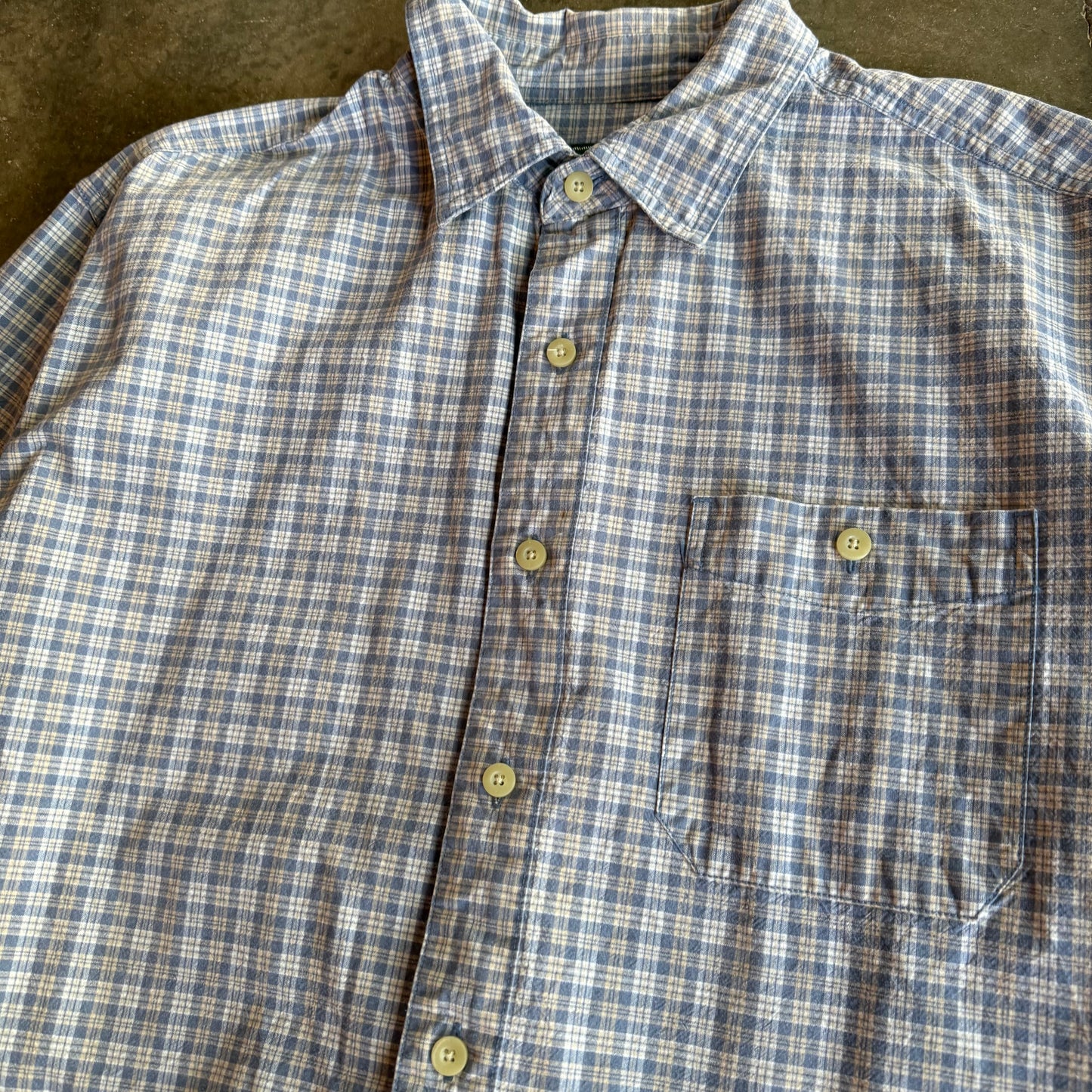 Vintage 00s Long Sleeve Cropped Button Up - L