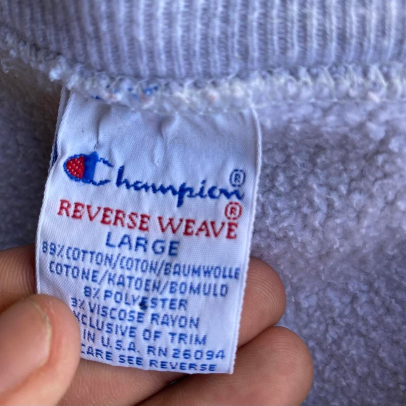 Vintage 90s Virginia Champion Reverse Weave Crewneck- L
