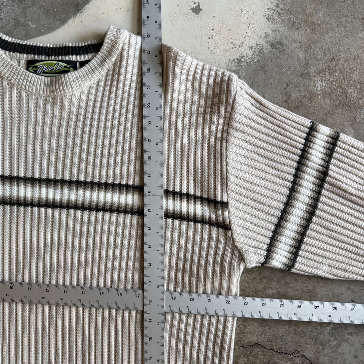 Vintage 00s Striped Sweater - XL