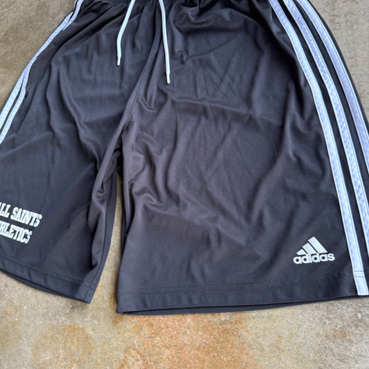 Vintage Black Adidas Track Shorts - M