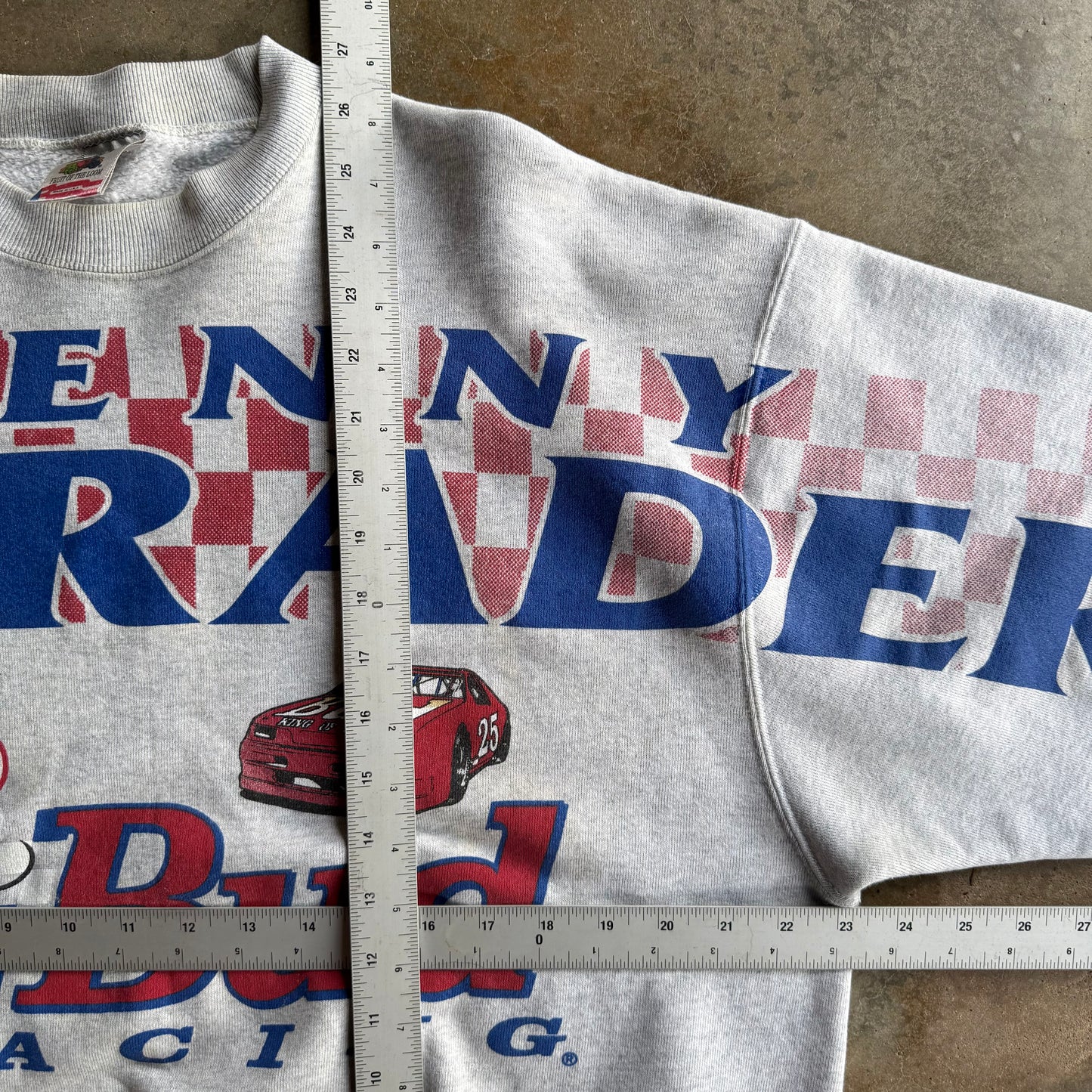Vintage 90s NASCAR Budweiser Spellout Crewneck - L