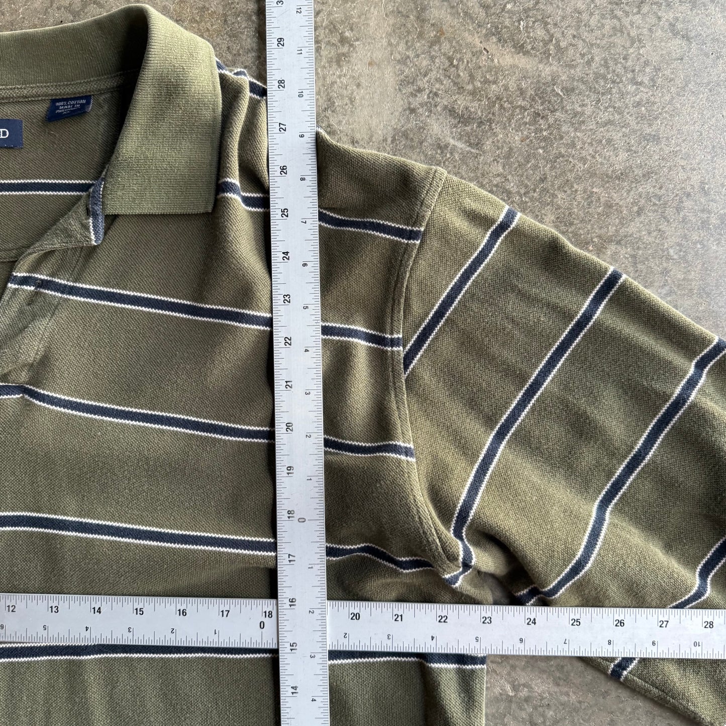 Vintage Izod Striped Polo - XL