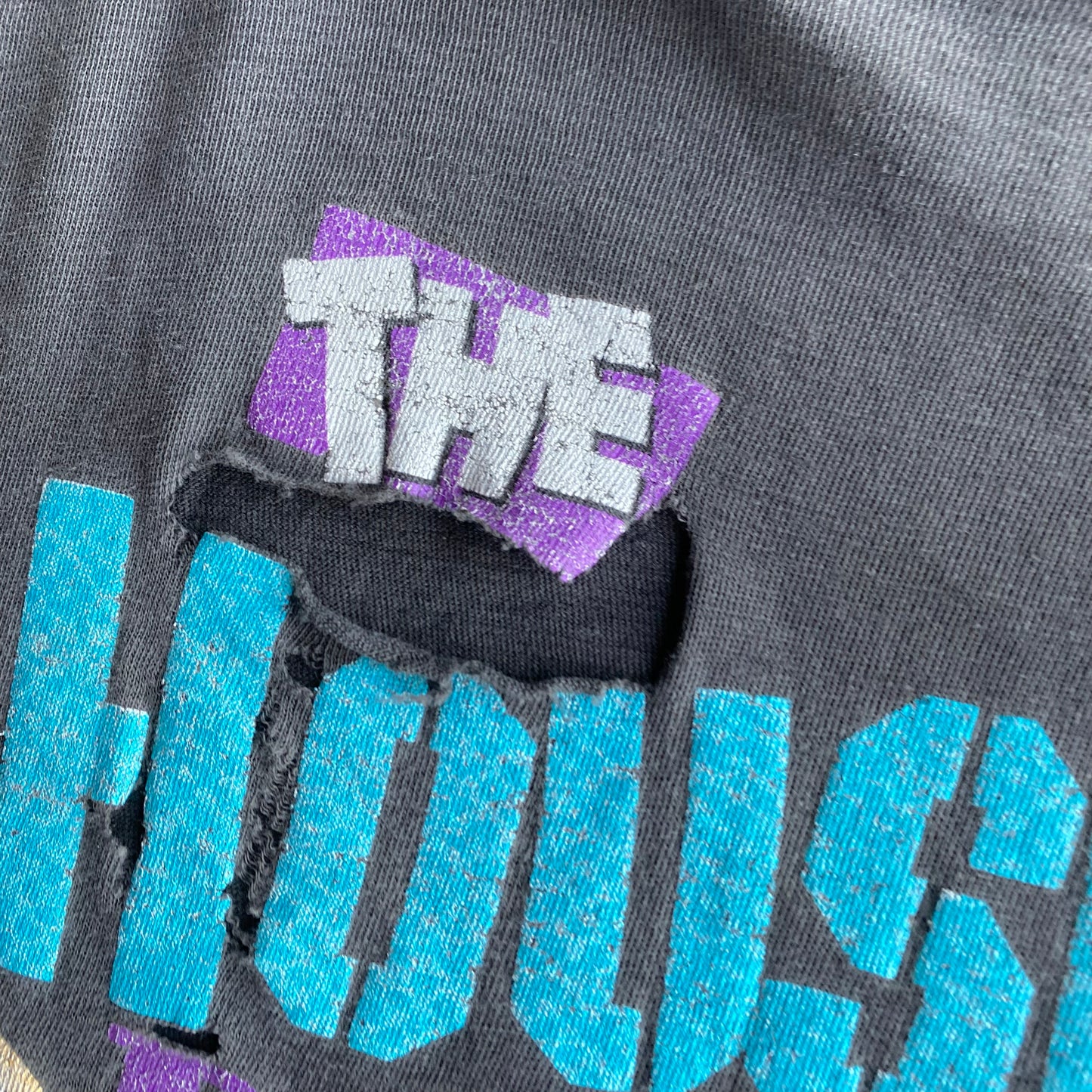 Vintage 90s Faded and Distressed Spurs Tee - L