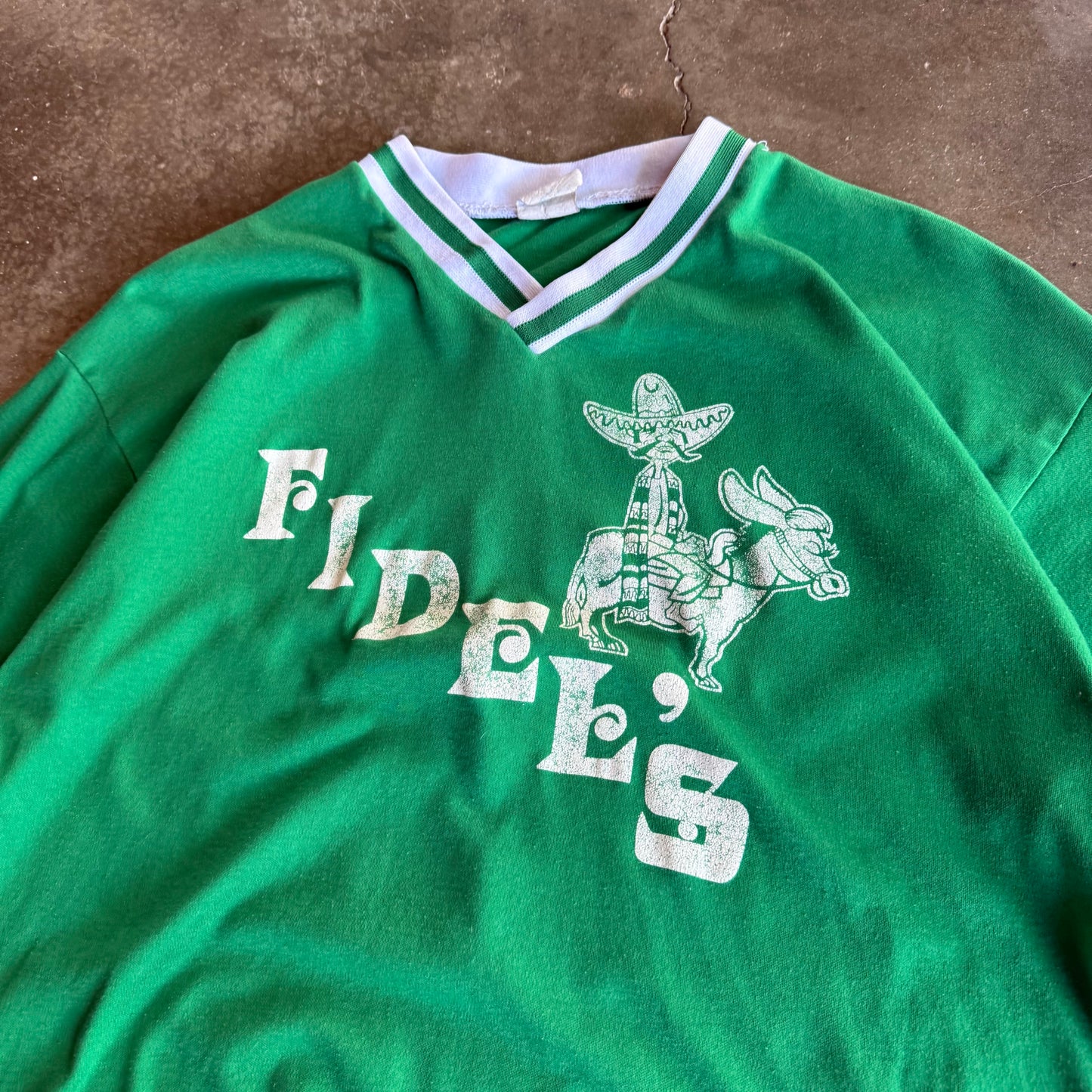 Vintage 80s Fidele’s Ringer Tee - L
