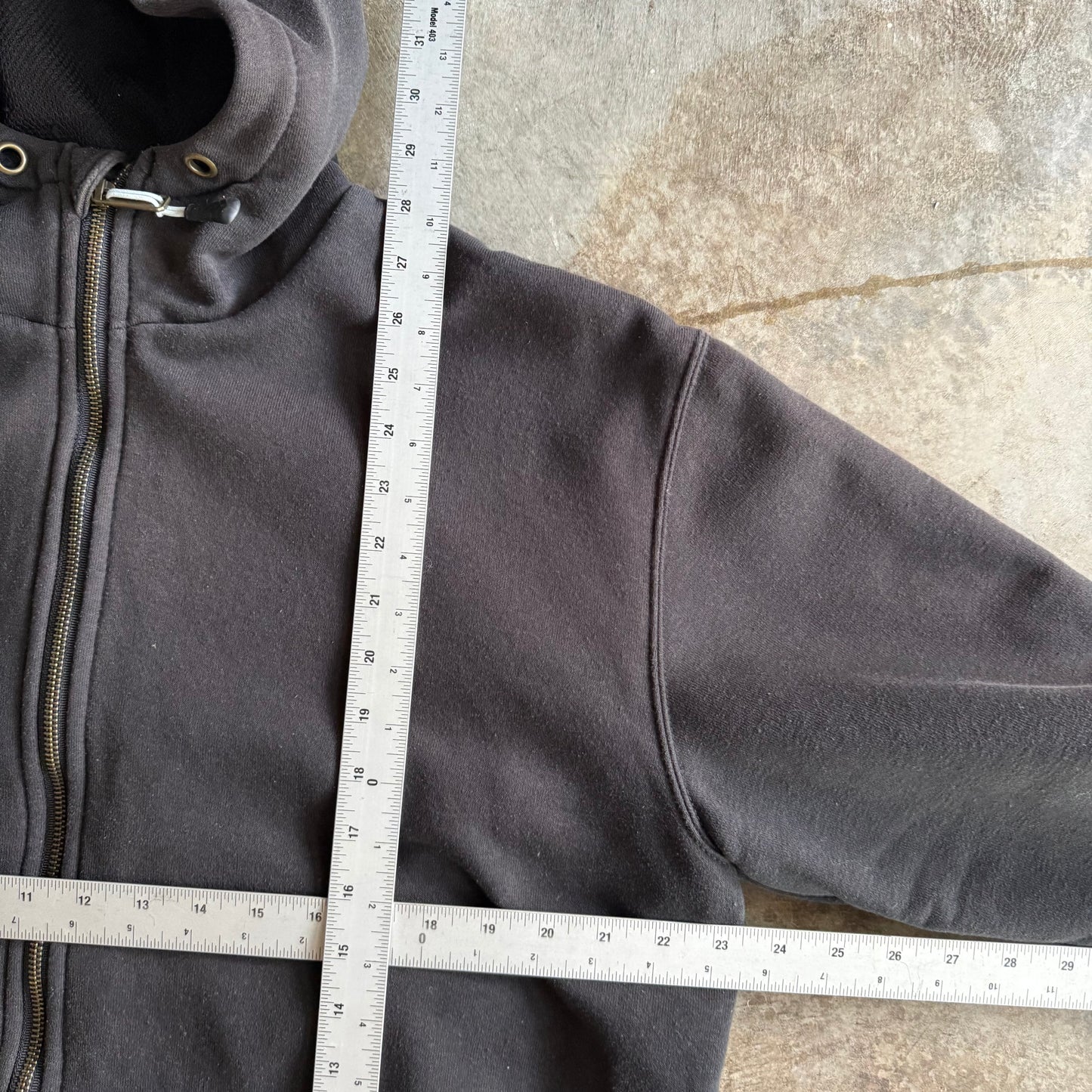 Vintage 00s Carhartt Waffle Net Zip Up Hoodie - M