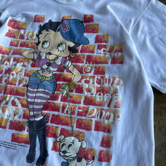 Vintage Brick Wall Betty Boop Tshirt - XL