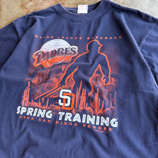 Vintage Padres Training Baseball Tshirt - XL