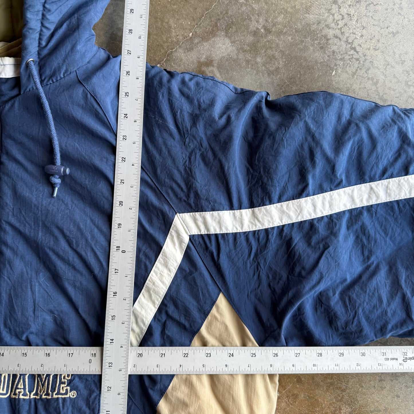Vintage 90s Notre Dame Starter Puffer Jacket - XL