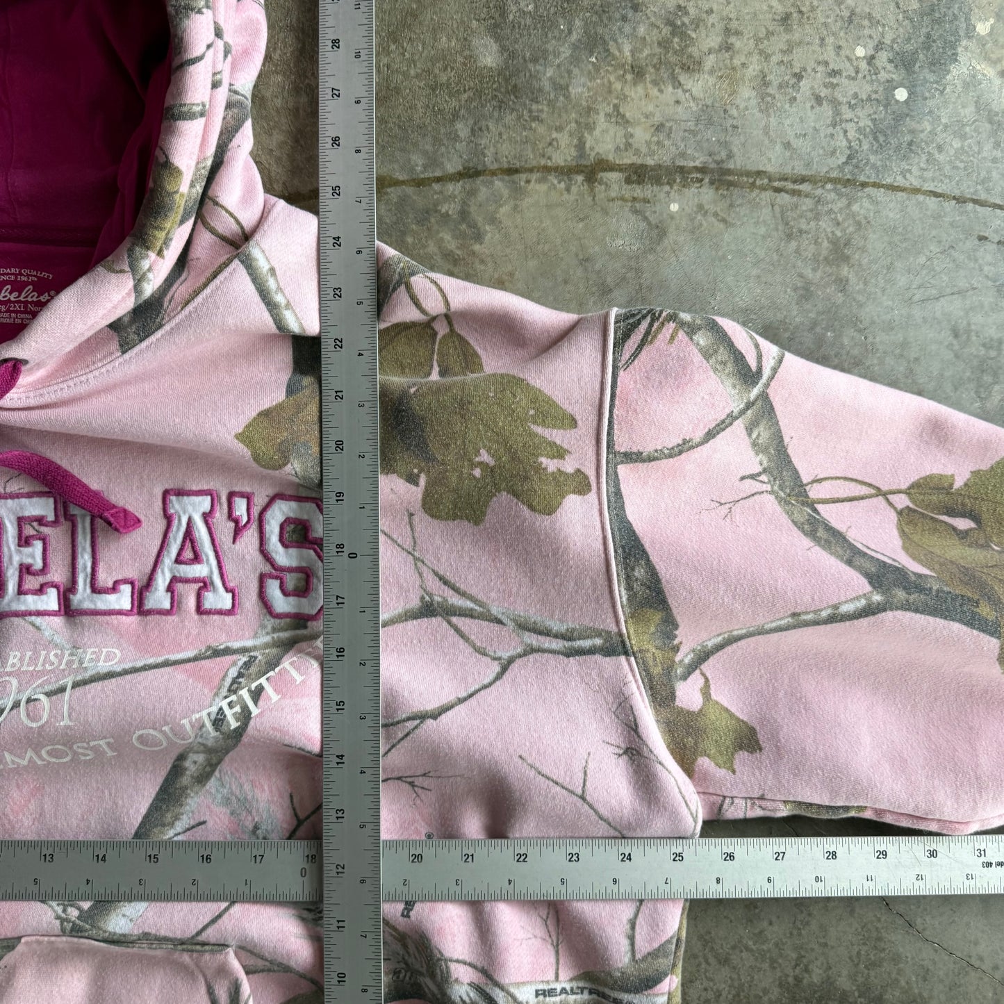 Vintage Pink Realtree Camo Hoodie - XXL