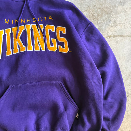Vintage 90s Vikings Hoodie - XL