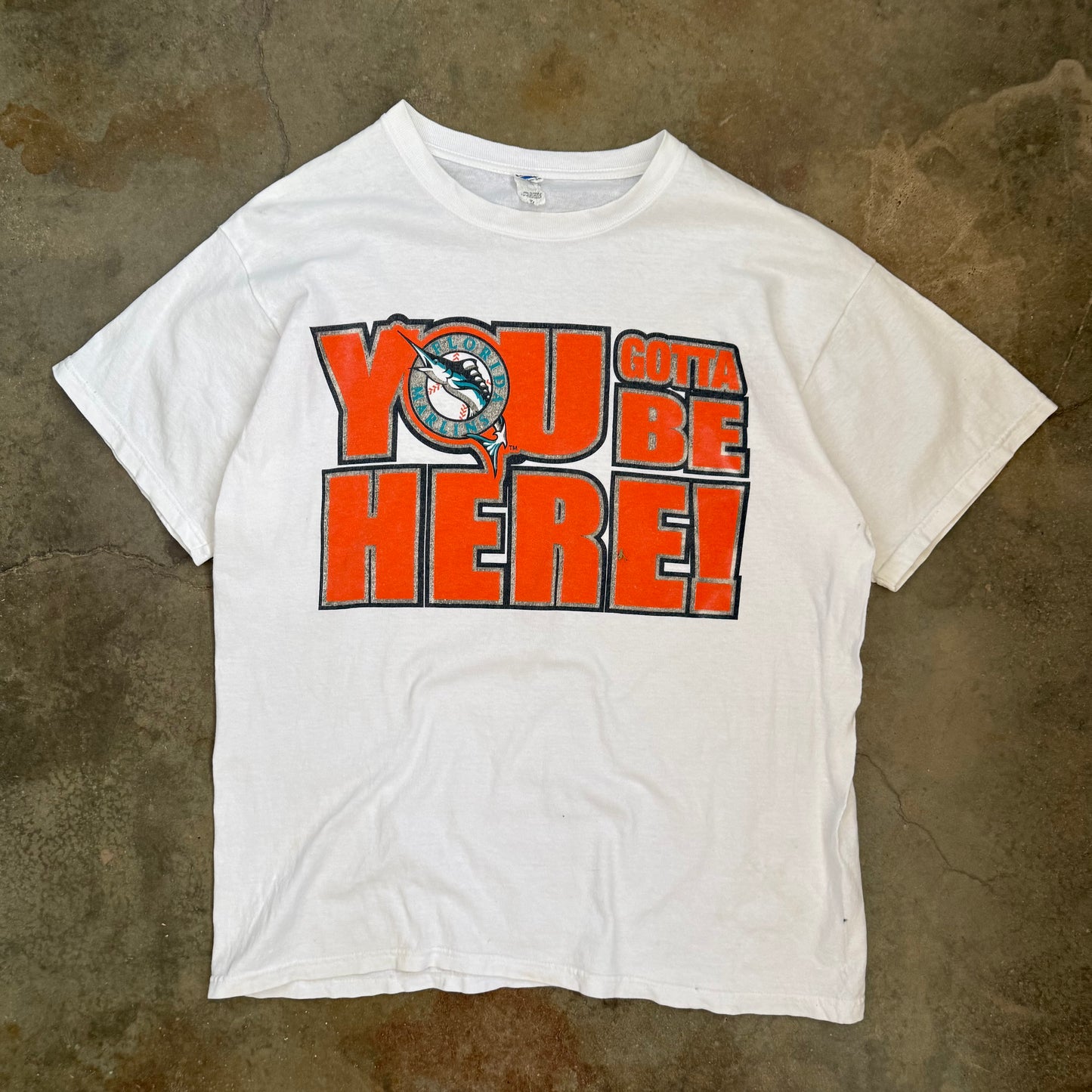 Vintage 90s Florida Marlins Tee - XL