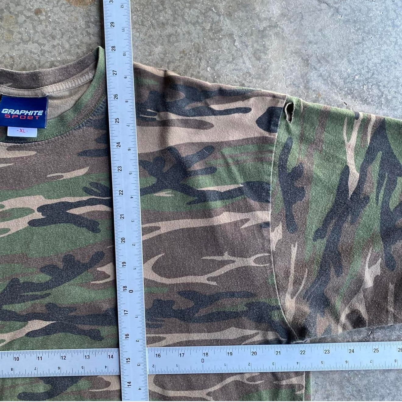 Vintage 00s Army Camo Tee - XL