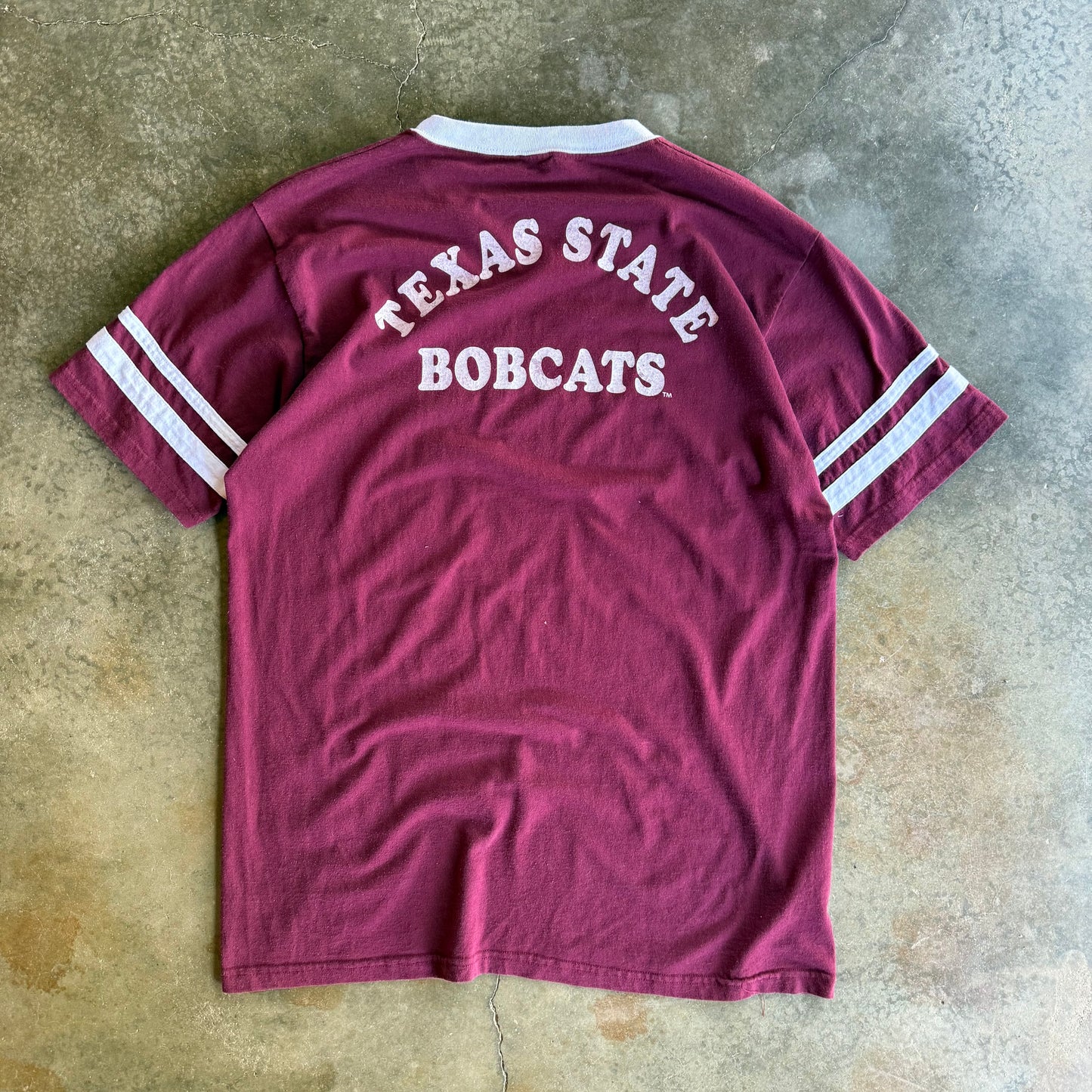 Vintage 80s Texas State Ringer Tee - L