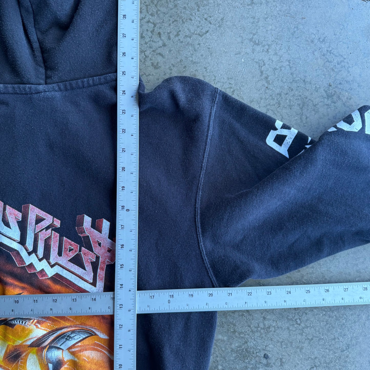 Vintage 00s Judas Priest Zip Up Hoodie - L