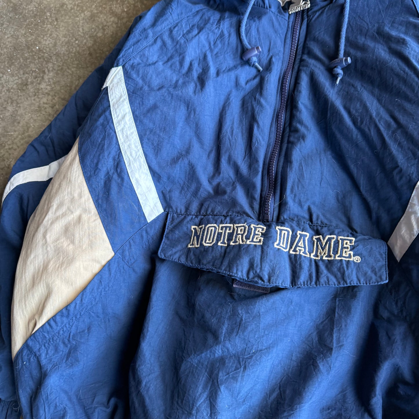Vintage 90s Notre Dame Starter Puffer Jacket - XL