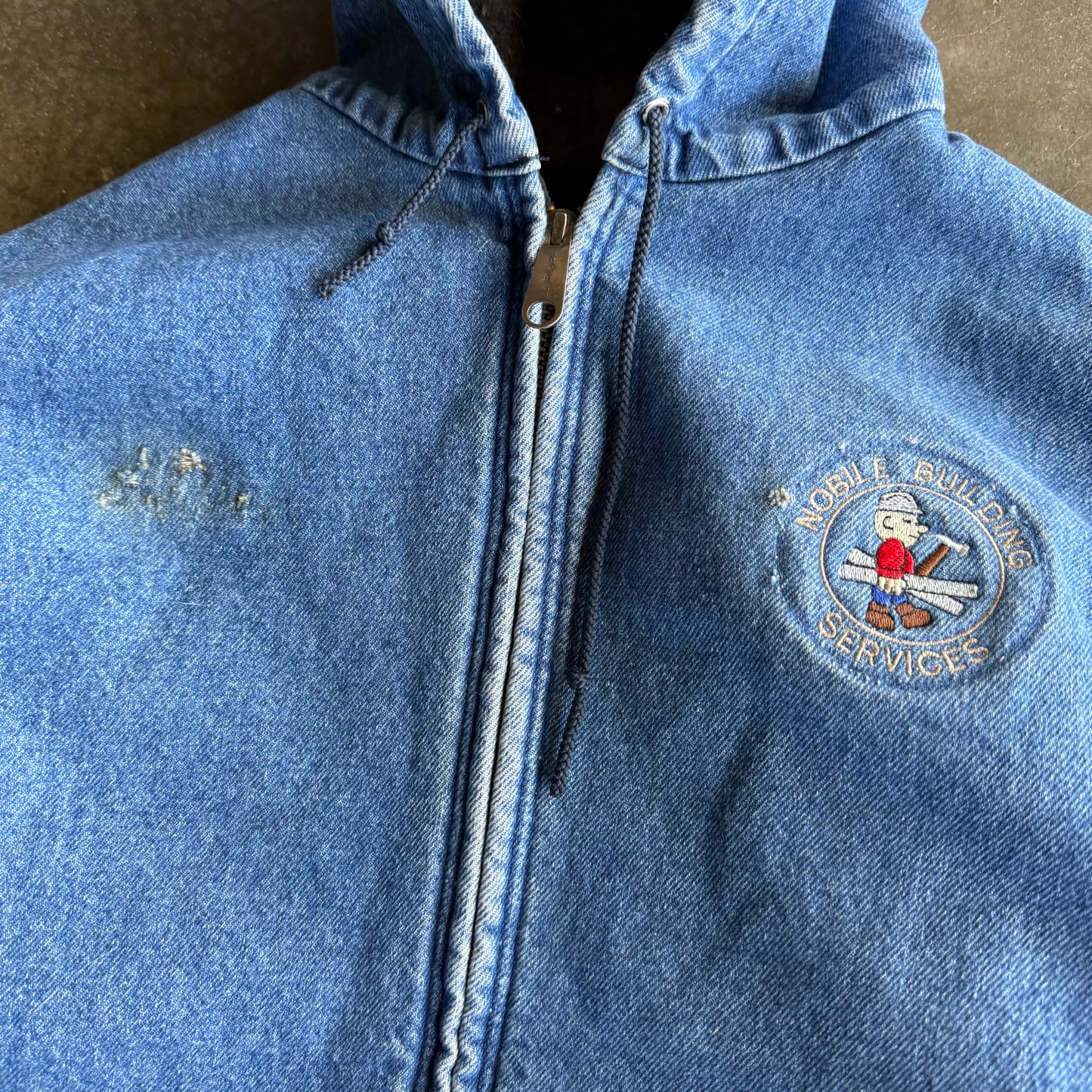 Vintage 90s Distressed Denim Carhartt Jacket - XXL