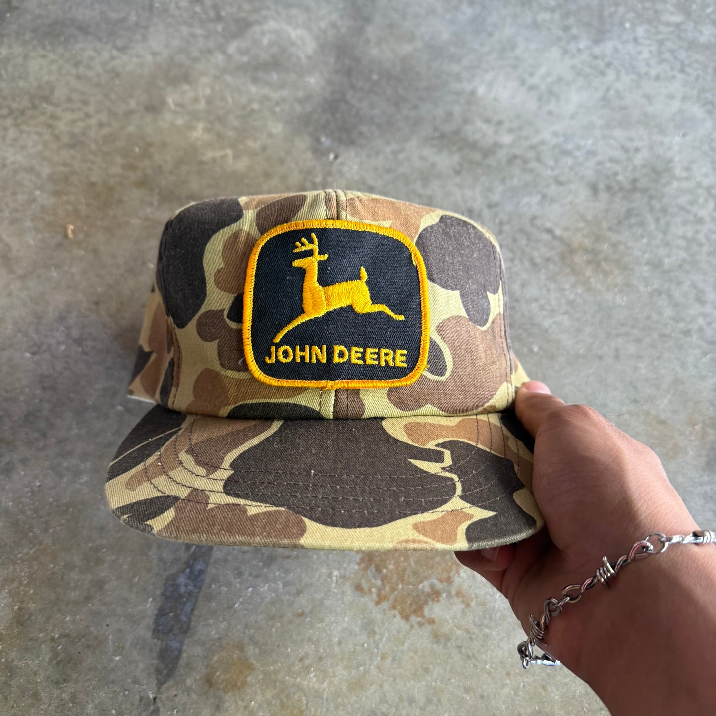 Vintage 90s John Deer Duck Camo SnapBack Hat
