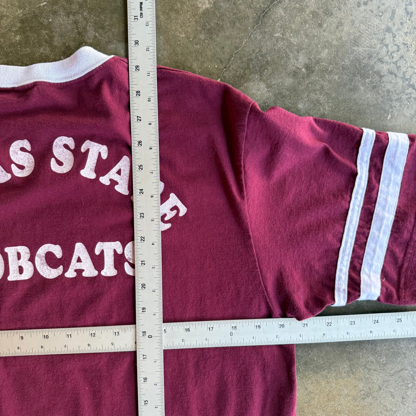 Vintage 80s Texas State Ringer Tee - L