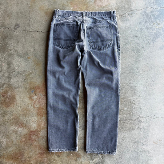 Vintage Baggy Faded Black Jeans - 36