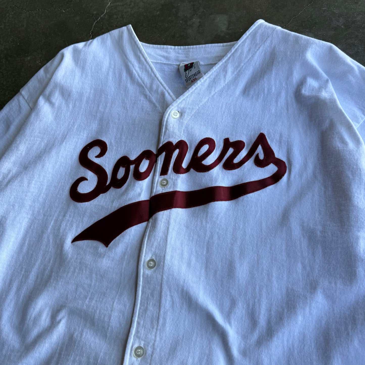 Vintage 90s OU Sooners Baseball Jersey - XXL