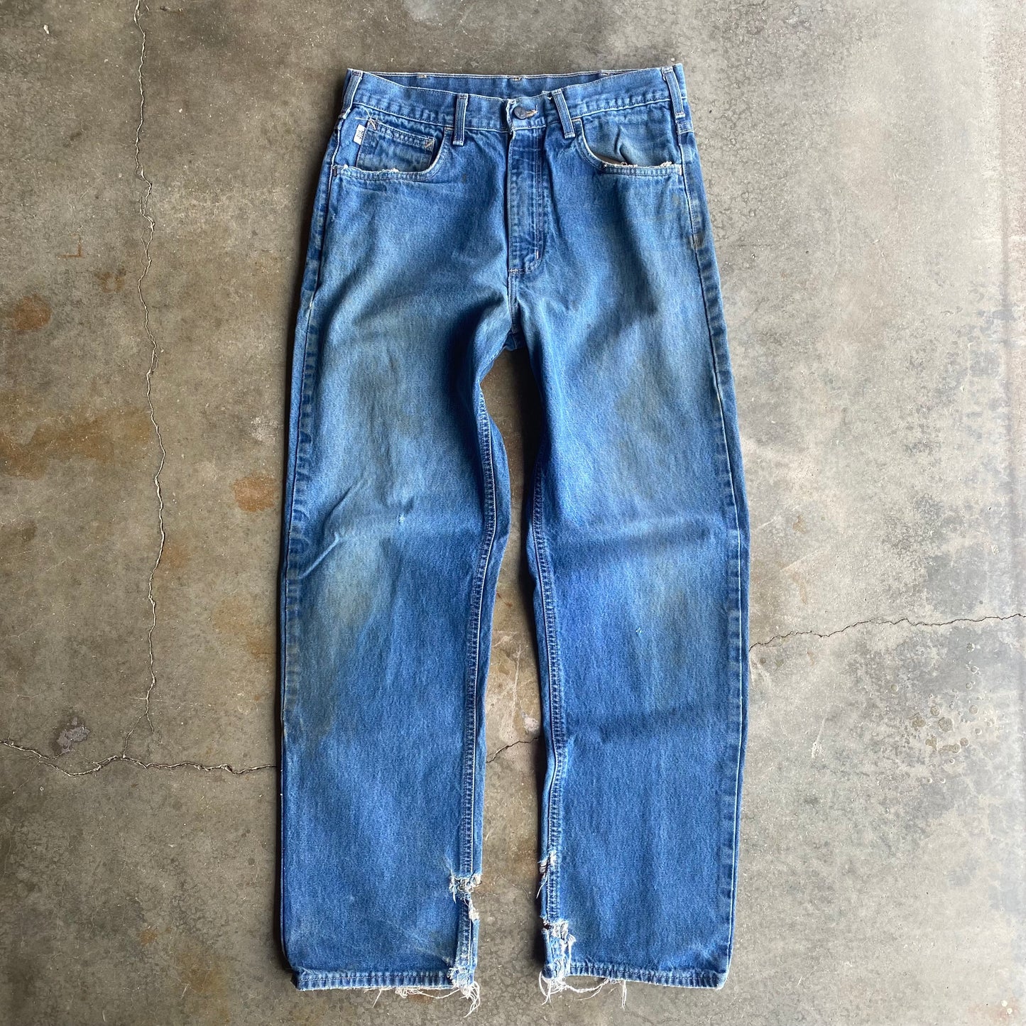 Vintage 90s Heavily Distressed Carhartt Jeans - 32
