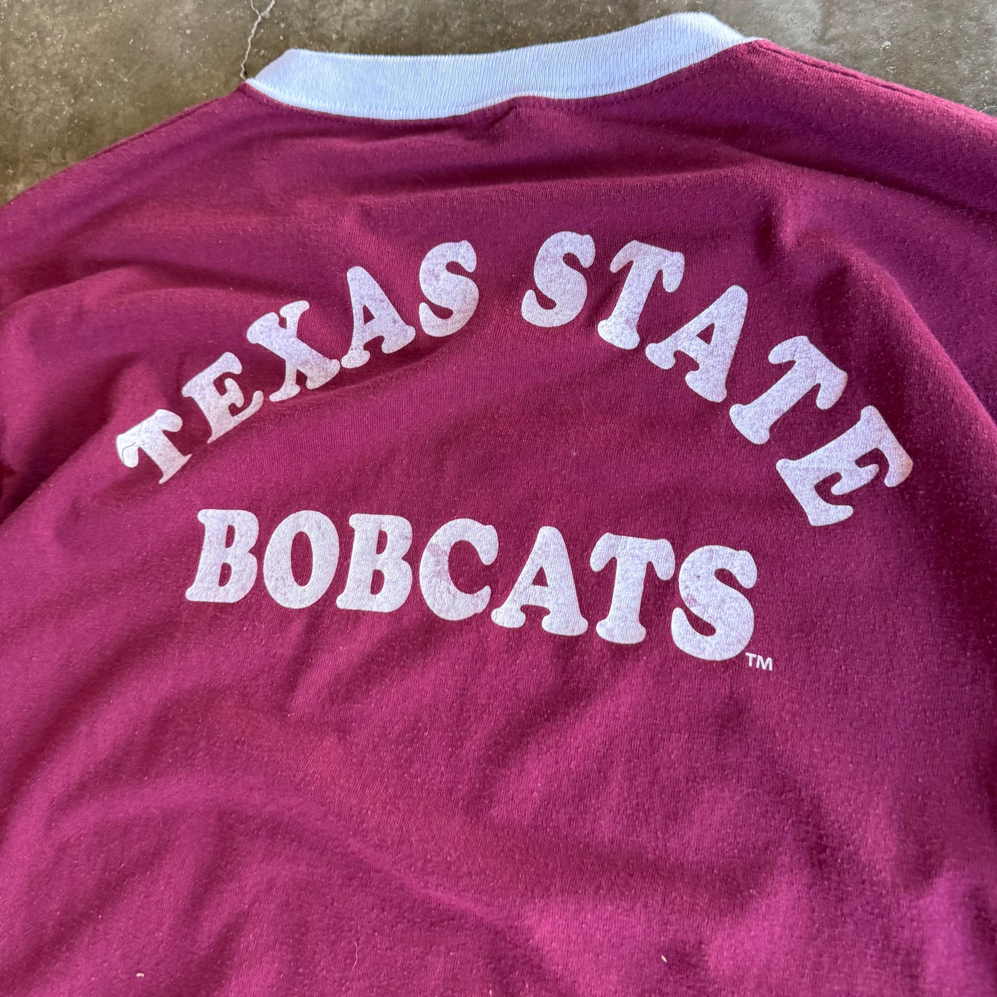 Vintage 80s Texas State Ringer Tee - L