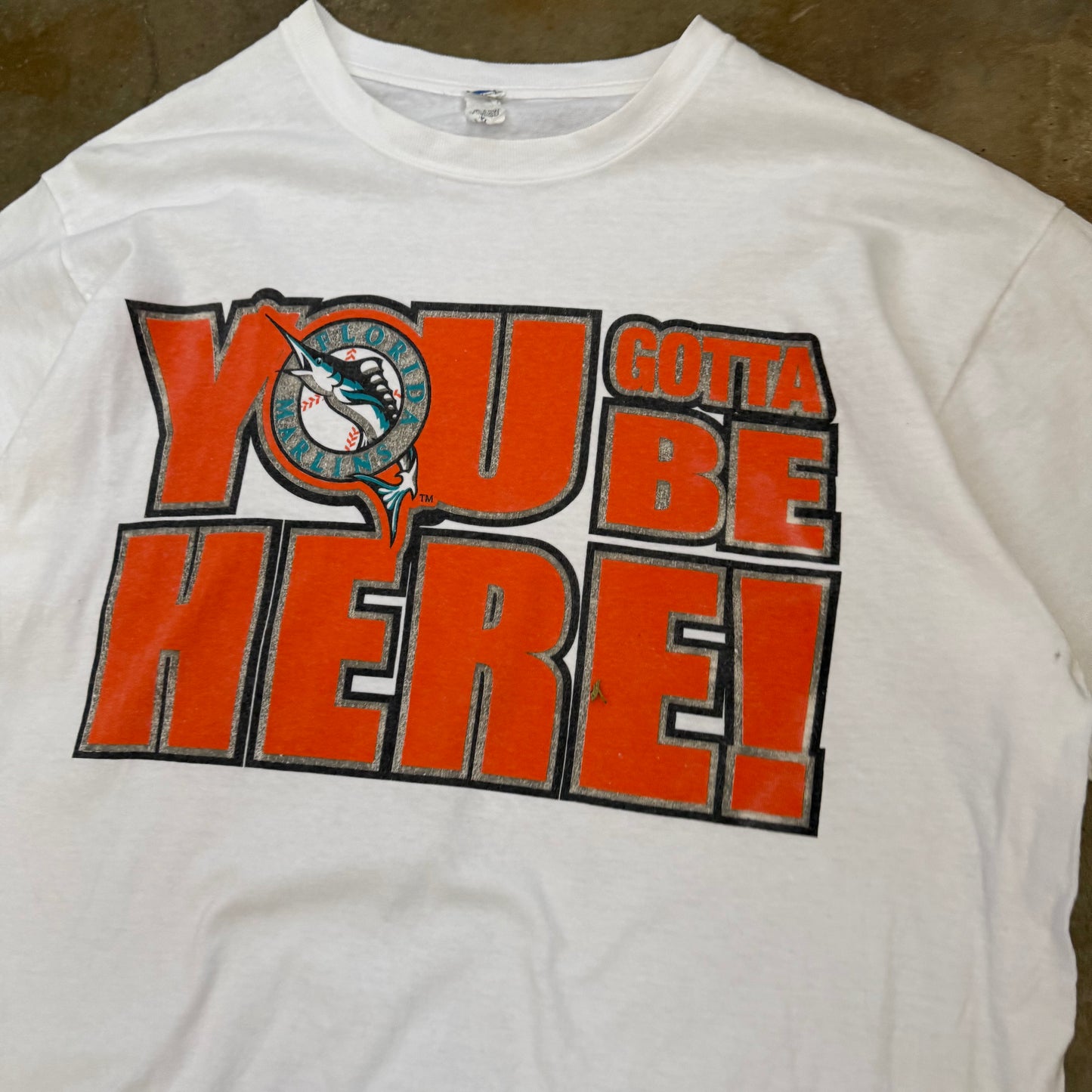 Vintage 90s Florida Marlins Tee - XL