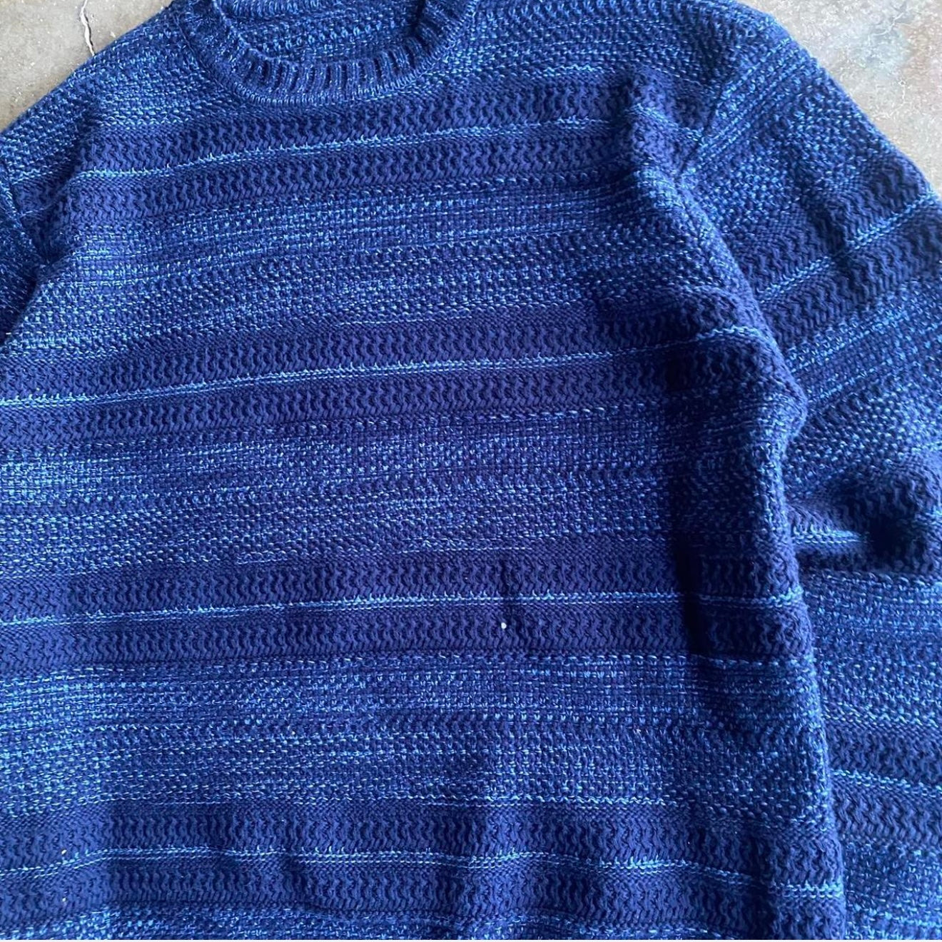 Vintage 00s Navy Blue Knit Sweater - M