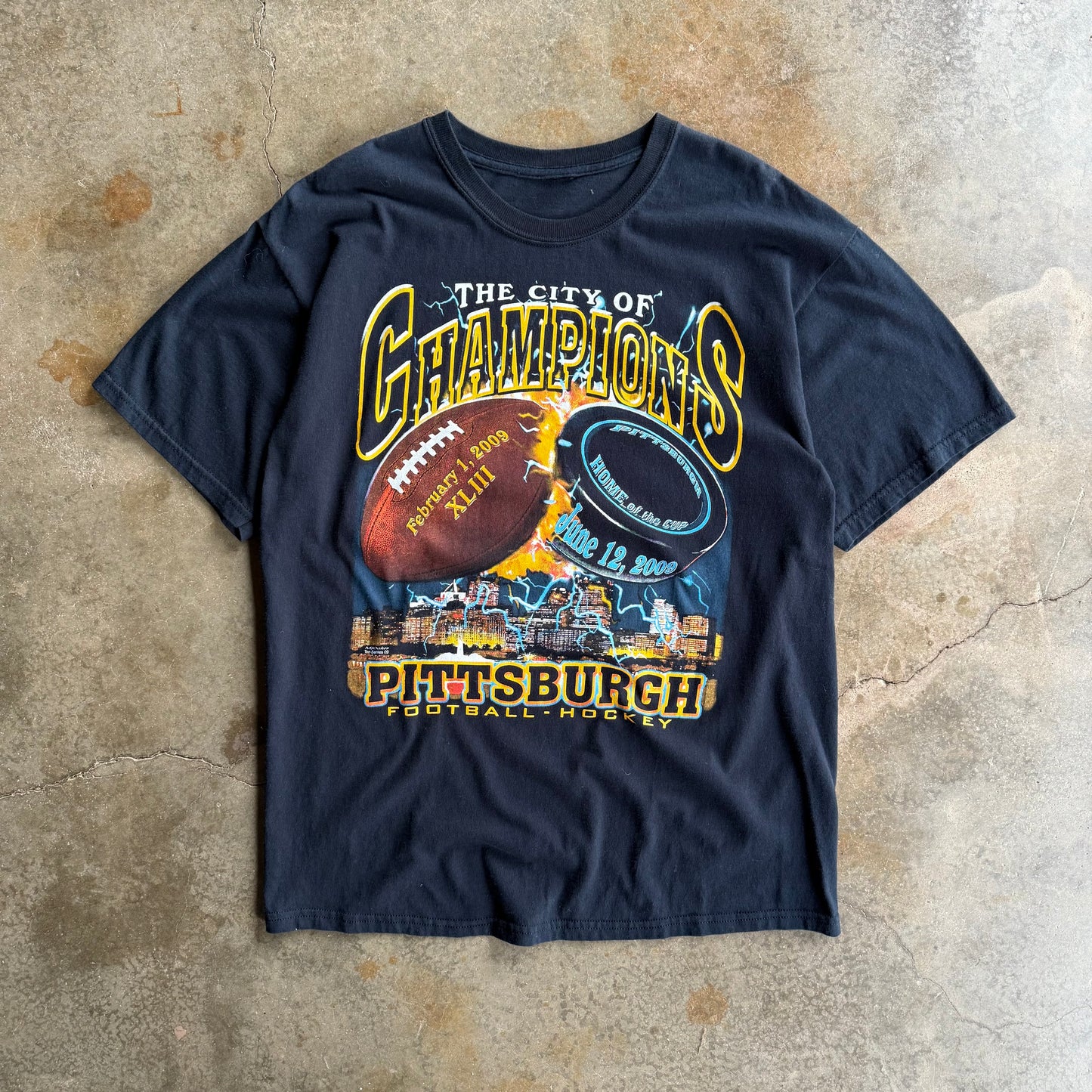 Vintage 00s Steelers Championship Tee - M
