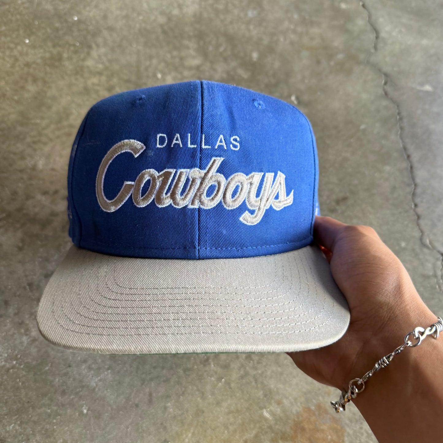 Vintage 90s Cowboys Script SnapBack Hat
