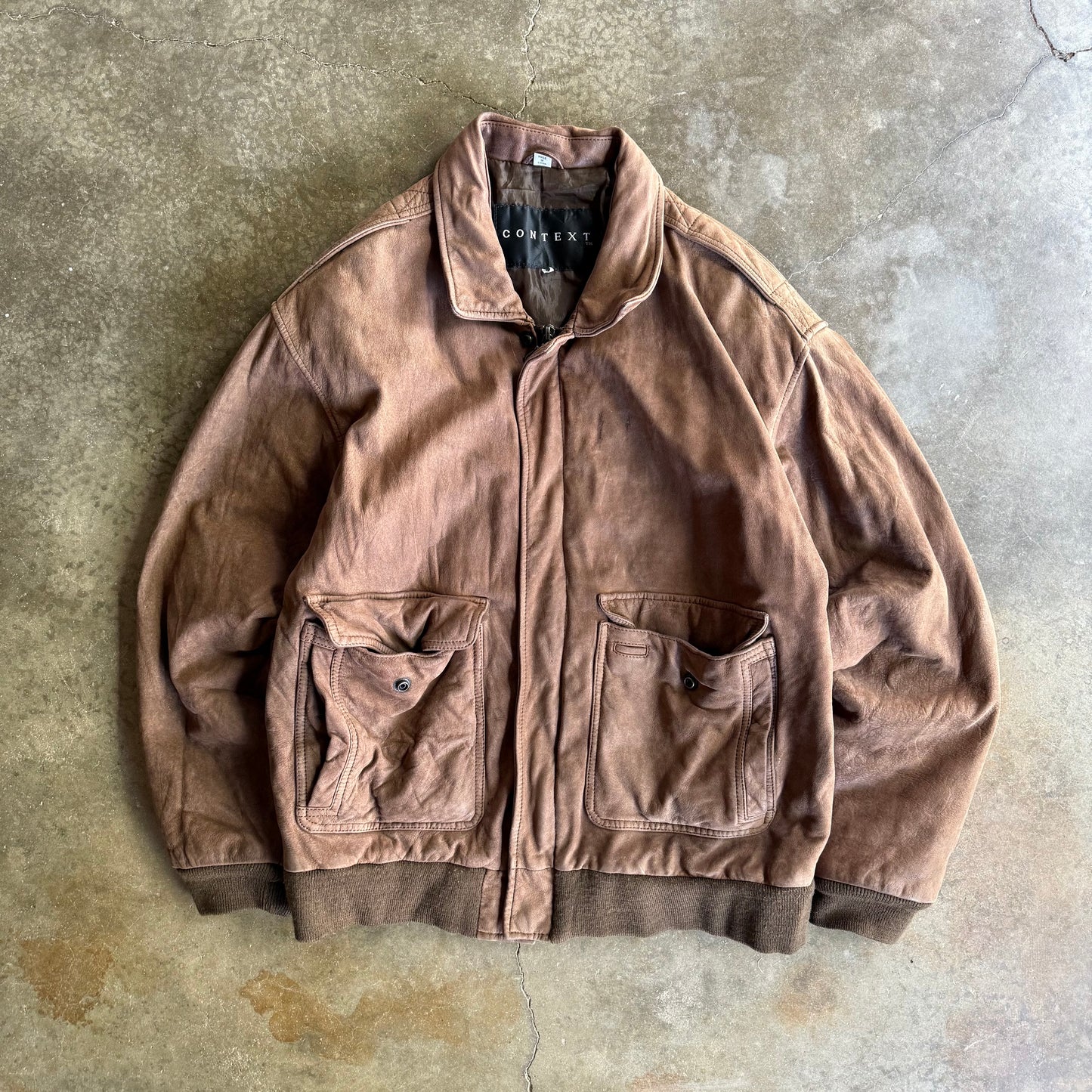 Vintage 00s Brown Leather Jacket - S
