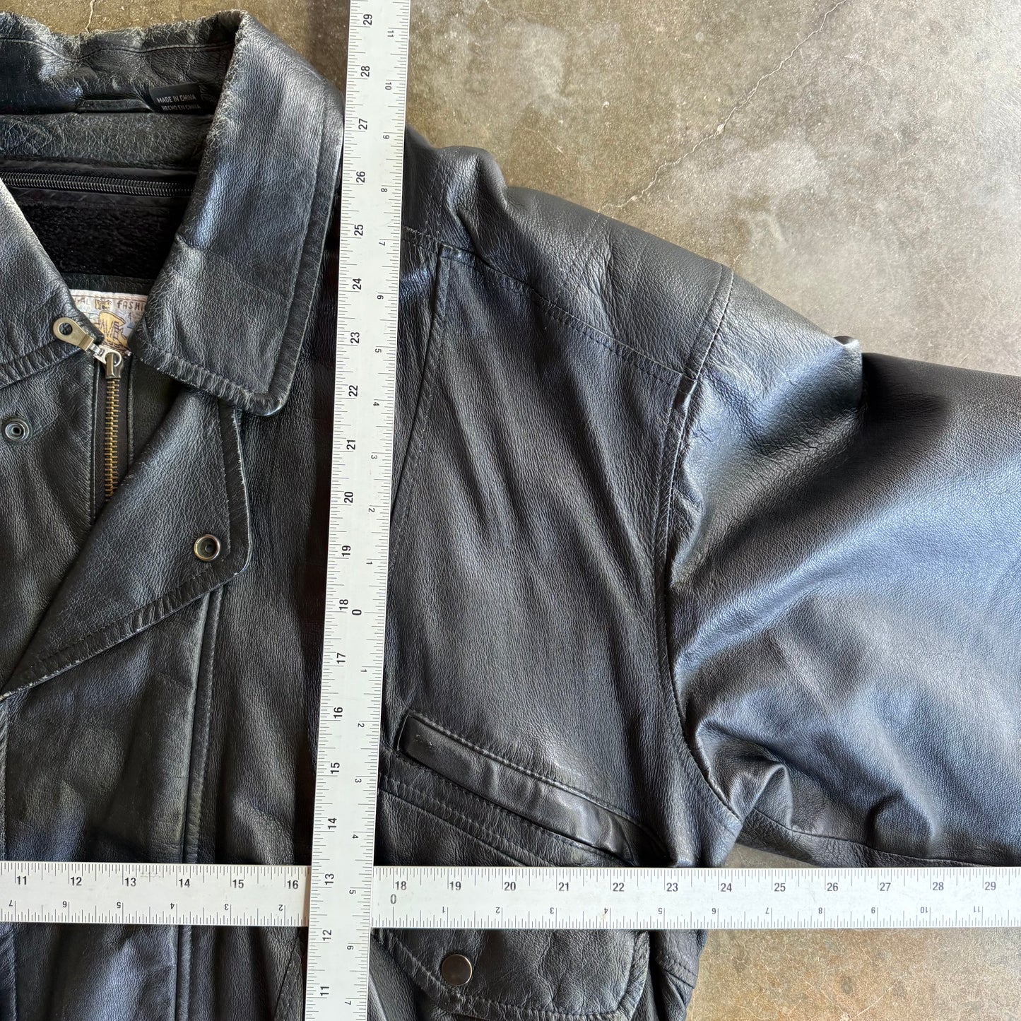 Vintage 00s Black Leather Jacket - XL