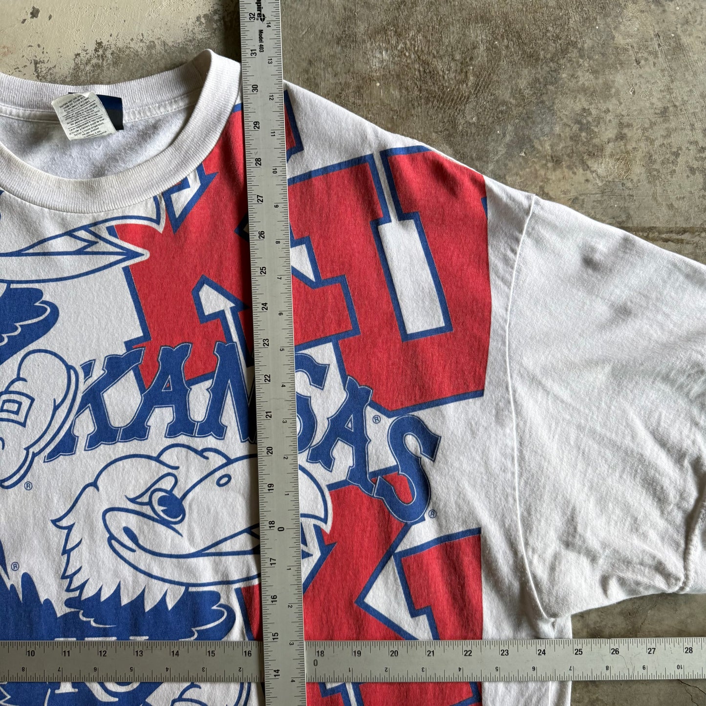 Vintage 00s Kansas University AOP Tshirt - XL