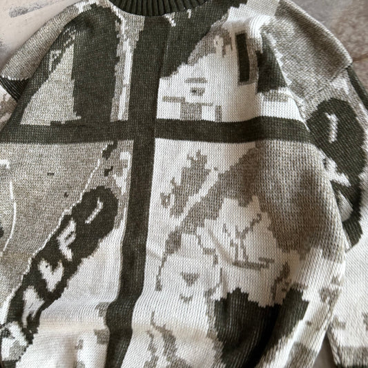 Vintage 90s Grandma Knit Sweater - L
