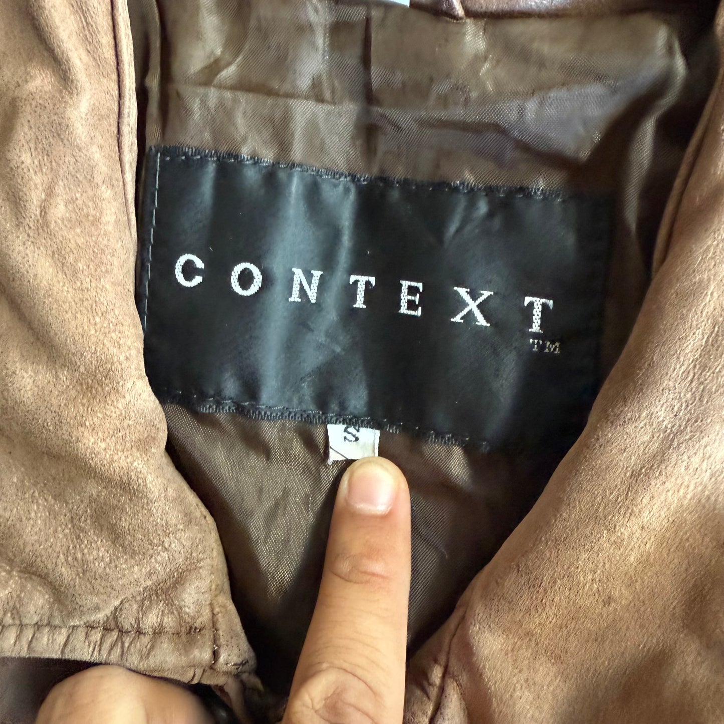 Vintage 00s Brown Leather Jacket - S