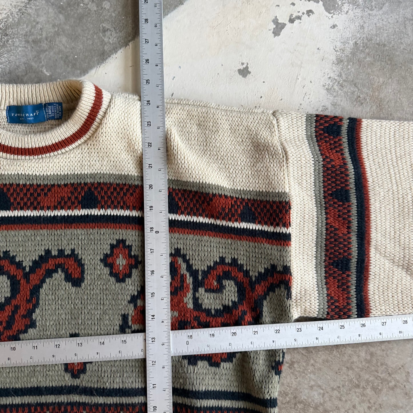 Vintage 90s Grandpa Knit Sweater - L