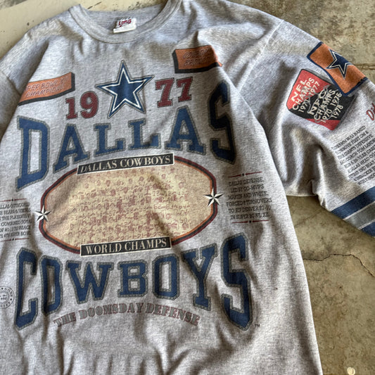 Vintage 90s Cowboys Quarter Sleeve Shirt - XL