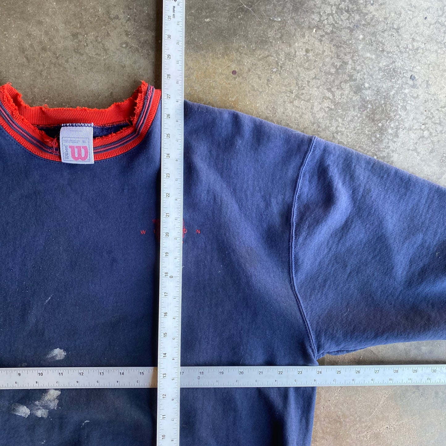 Vintage 90s Heavily Distressed Wilson Crewneck - XL
