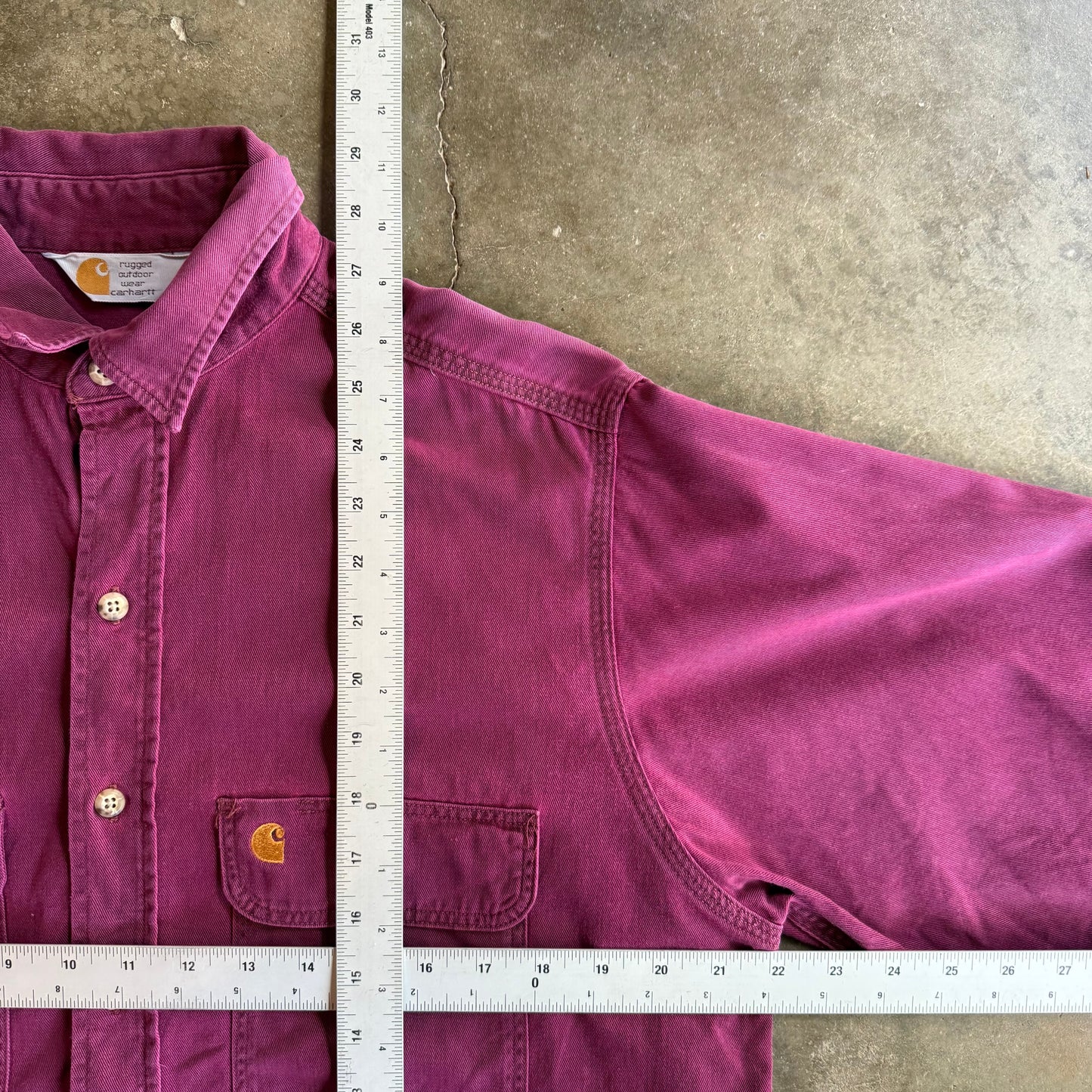 Vintage 00s Carhartt Cropped Button Up - XL