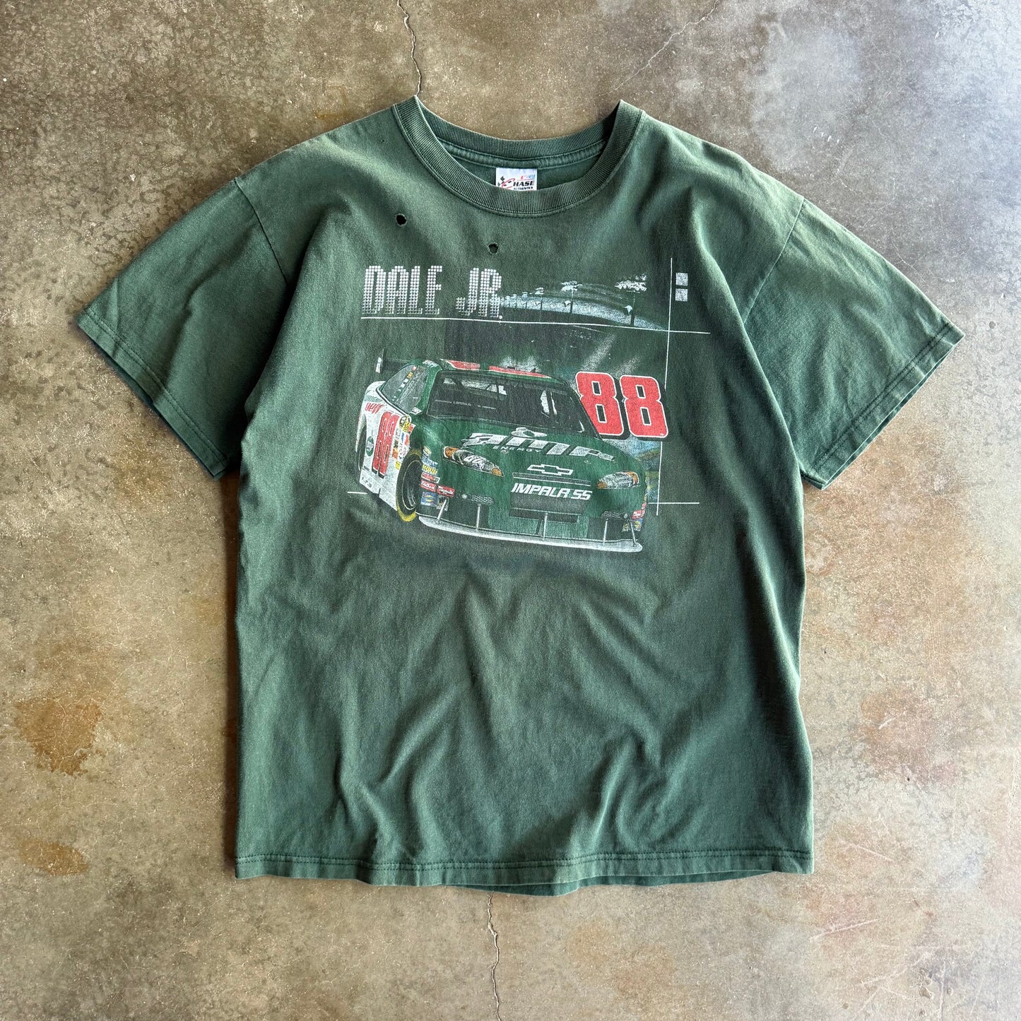 Vintage 00s NASCAR Dale Jr Tee - L