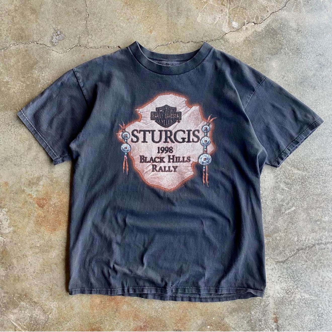 Vintage 90s Sturgis Harley Davidson Tee - XL