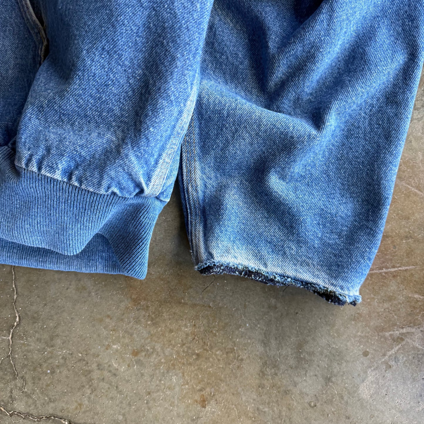 Vintage 90s Distressed Denim Carhartt Jacket - XXL